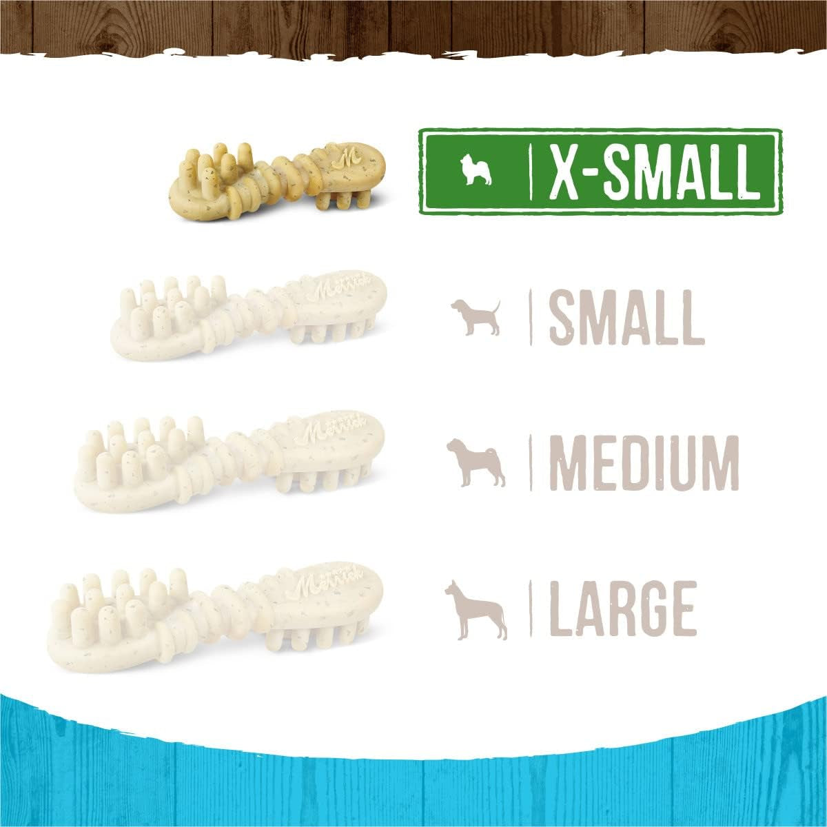 Natural Dental Chews for Small Dogs (5-15 lbs) - Mint-Infused Toothbrush Treats - 20 Count Bag