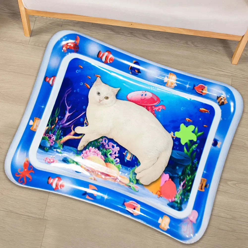 Thickened Sensory Water Mat for Cats - Cooling and Cleaning Accessory for Pets