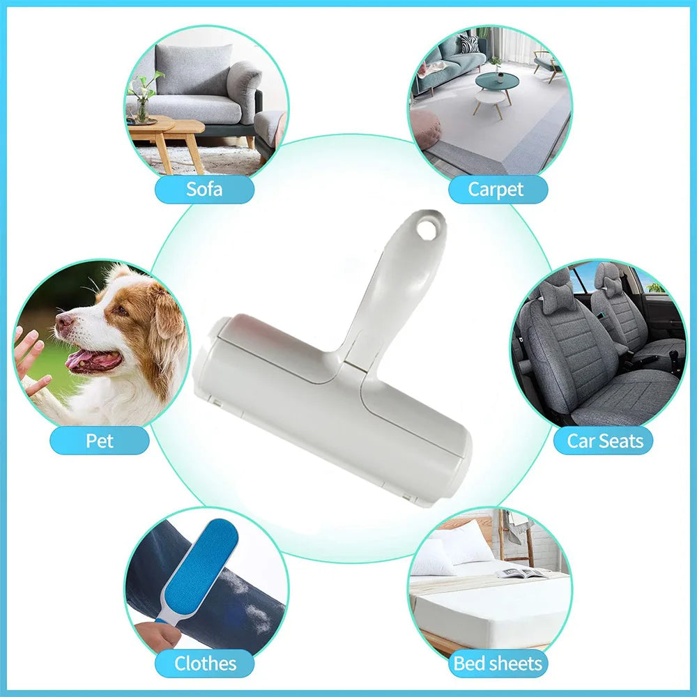 Reusable Pet Hair Remover Roller for Furniture, Carpets, and Car Seats