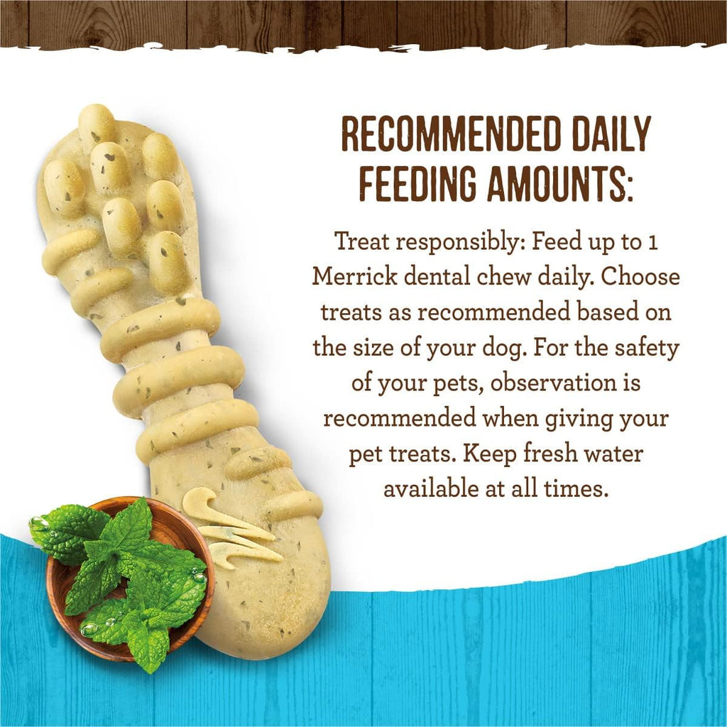 Natural Dental Chews for Small Dogs (5-15 lbs) - Mint-Infused Toothbrush Treats - 20 Count Bag