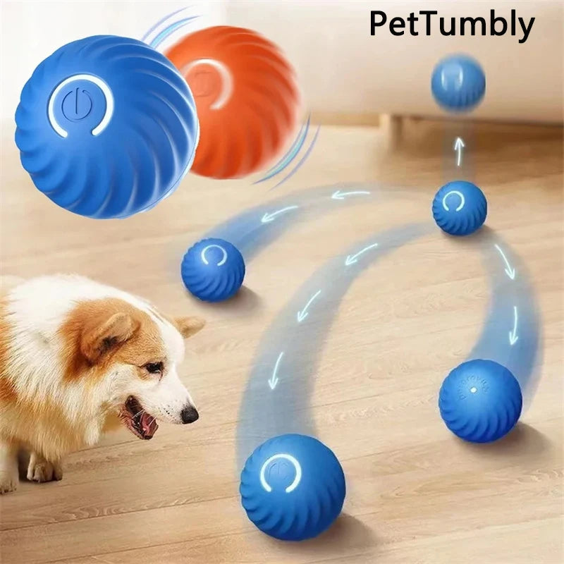 Electronic Interactive Smart Dog Toy Ball - USB Rechargeable Automatic Bouncing Pet Toy for Puppies and Cats, Ideal Birthday Gift