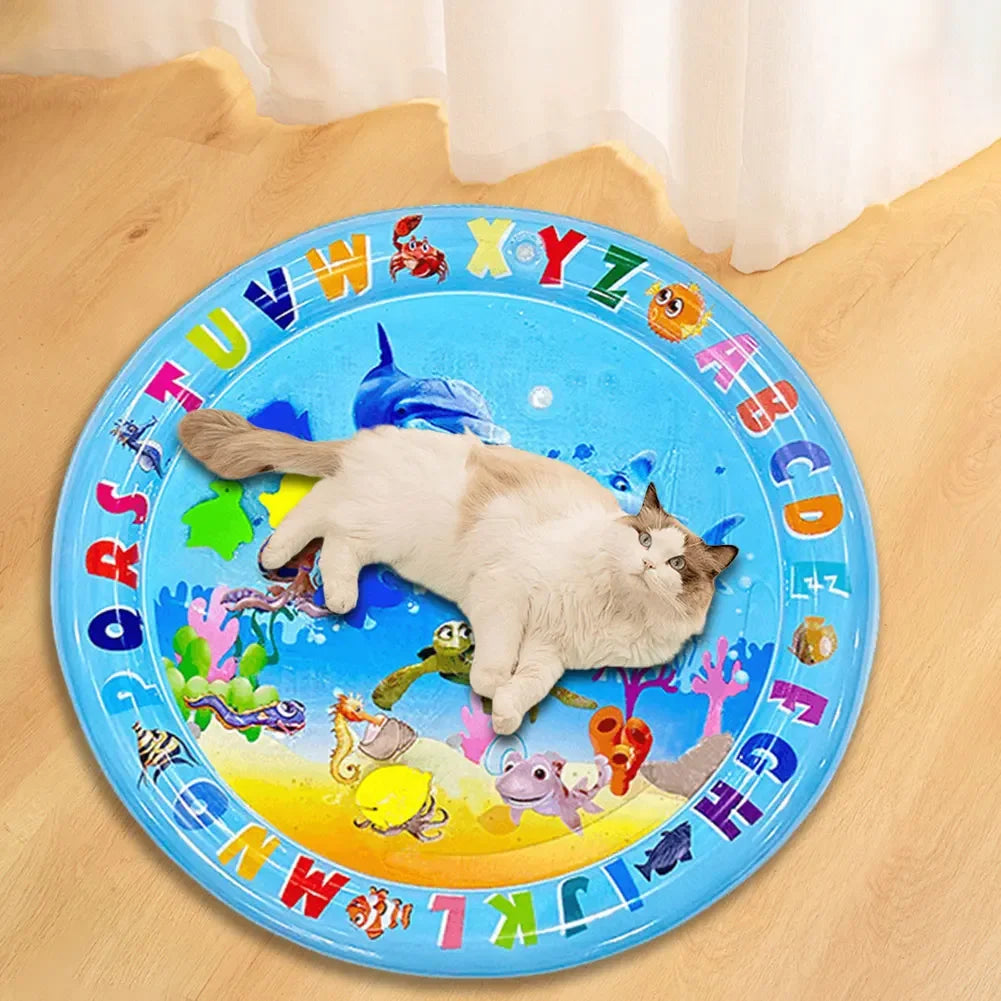 Thickened Sensory Water Mat for Cats - Cooling and Cleaning Accessory for Pets