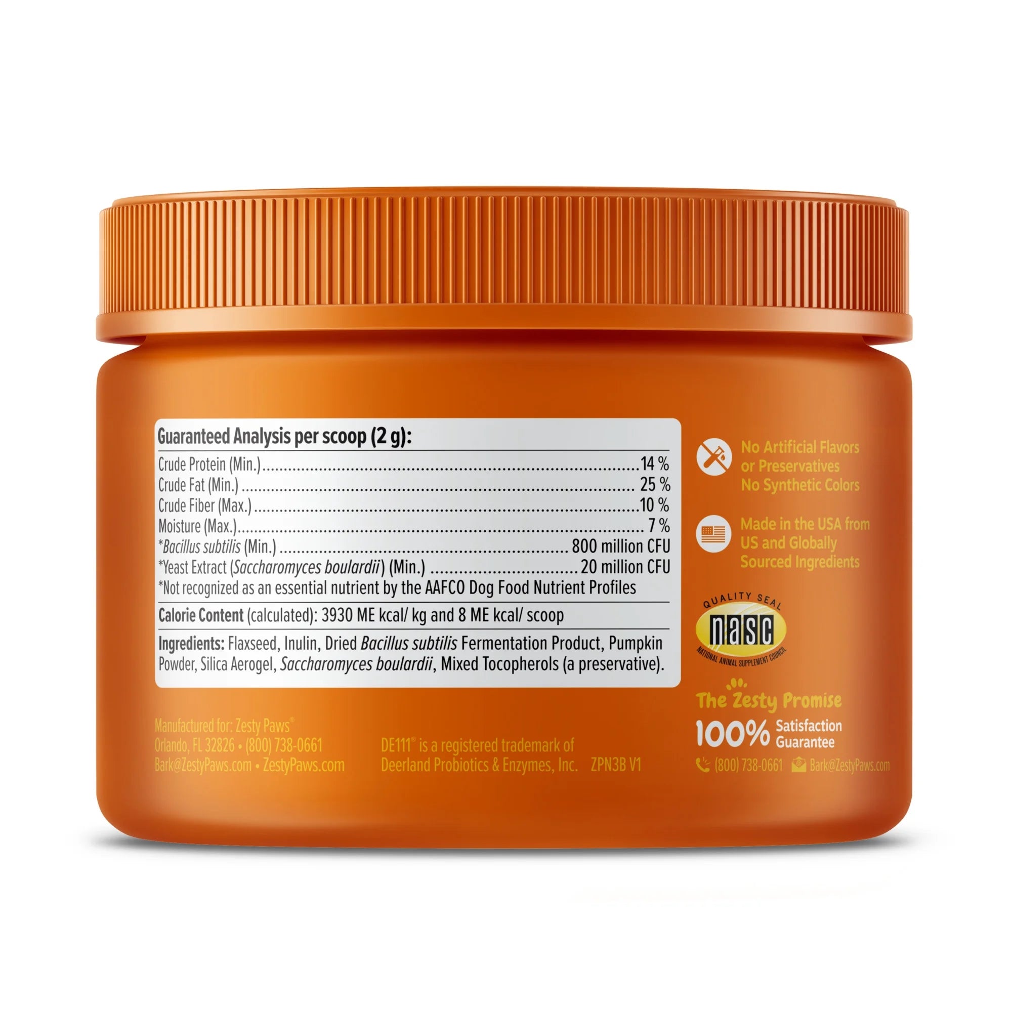 Probiotic Powder Supplement for Dogs, Pumpkin Flavor, 150g