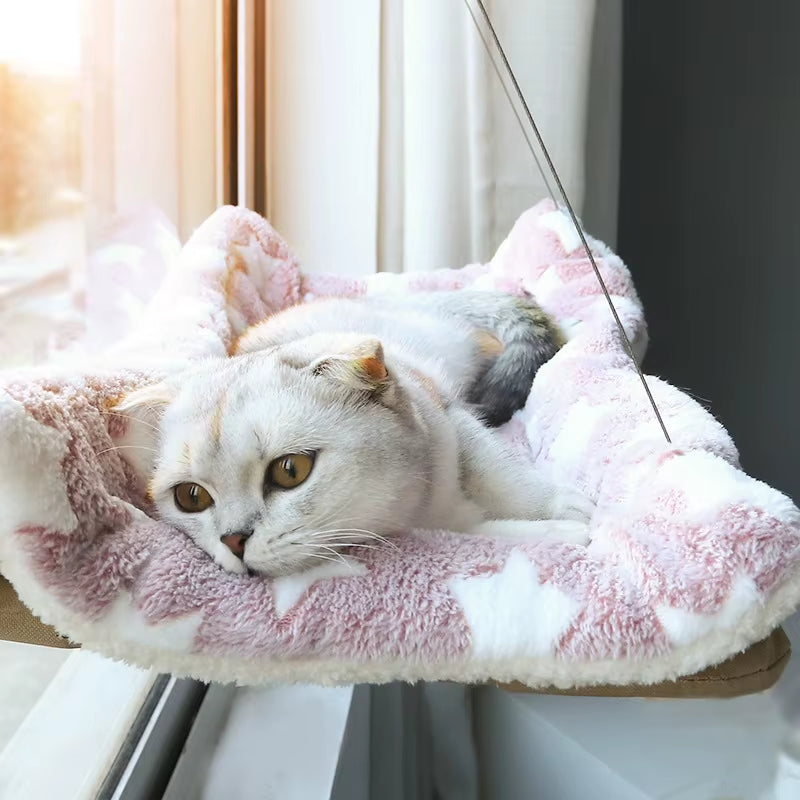 Elevated Cat Hammock - Window Seat for Cats, Climbing Frame and Nest, Supports Up to 20kg, Ideal Cat Accessories