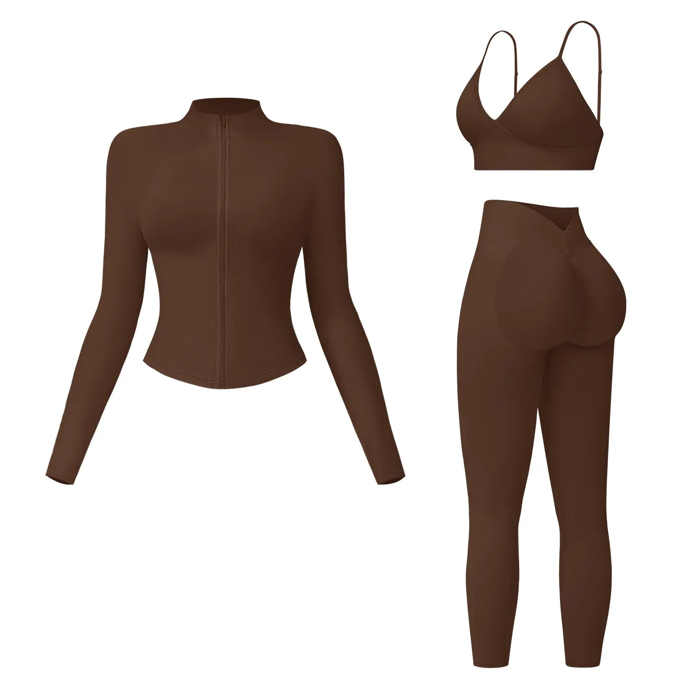 MFVIM Women’S 3-Piece Gym Clothes Set - V-Waist Tummy Control Long Pants, Sports Breathable Lightweight Athletic Outfits for Yoga, Gym, Athleisure & Athletic Workout Clothing,Summerwins,Travel Essentials,Camping Essentials
