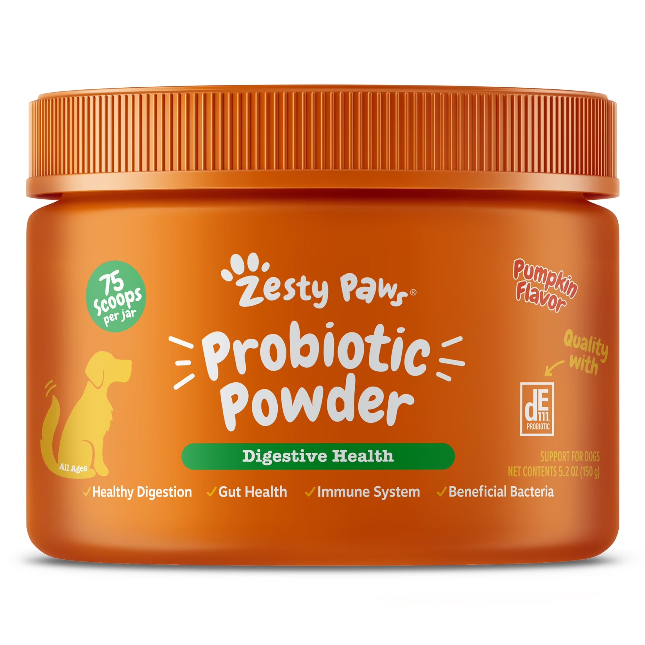 Probiotic Powder Supplement for Dogs, Pumpkin Flavor, 150g