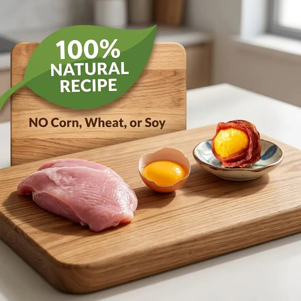 HELETY Grain-Free Duck Breast & Egg Yolk Wrapped Jerky Treats, Low Sodium, High Protein, Omega 3, Joint Support with Glucosamine & Chondroitin, No Artificial Preservatives, Resealable Bag Natural Snack Alternative to Chews Collagen Dehydrated Lean