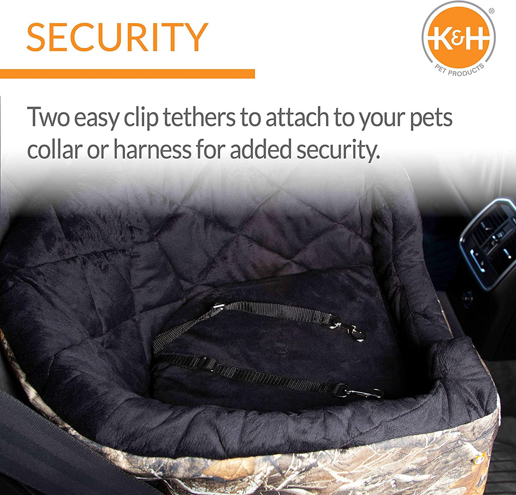 Premium Bucket Booster Dog Car Seat - Durable Booster Seat for Cats and Dogs in Large Realtree Edge Design