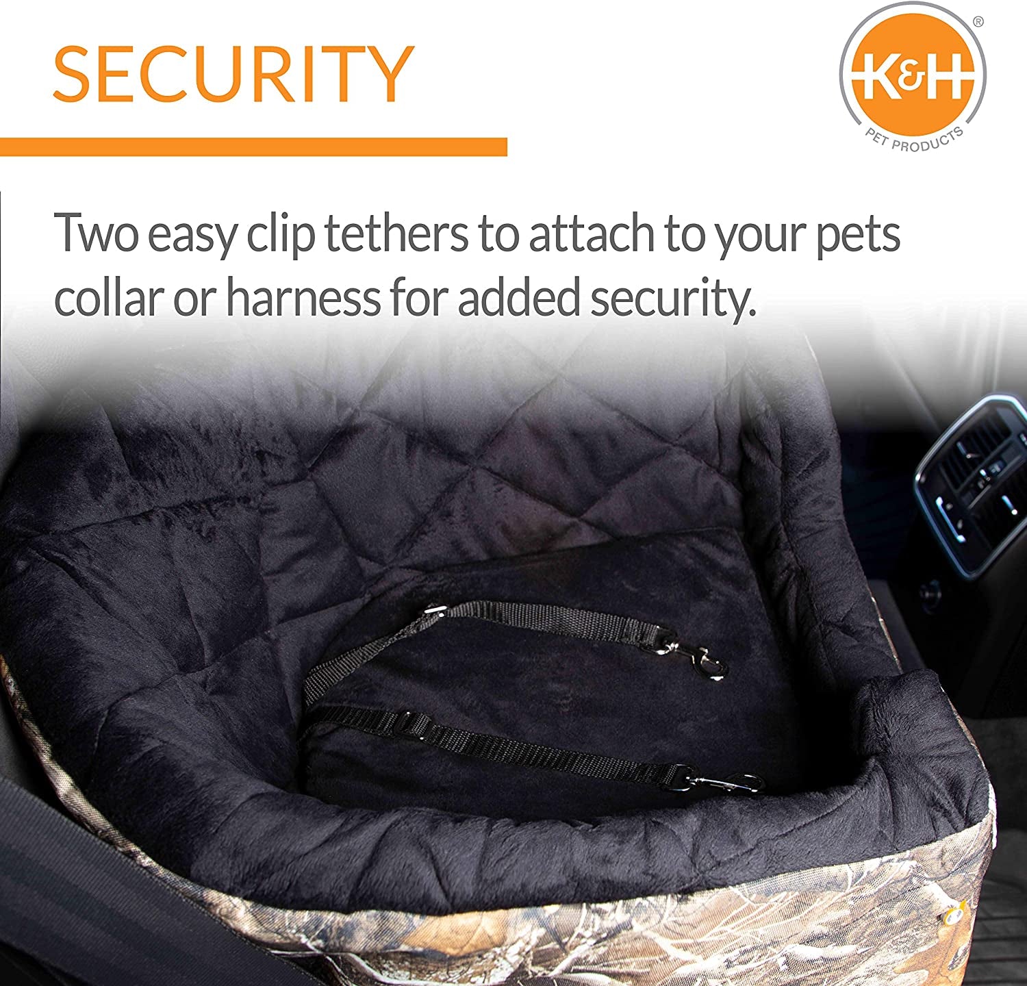 Premium Bucket Booster Dog Car Seat - Durable Booster Seat for Cats and Dogs in Large Realtree Edge Design