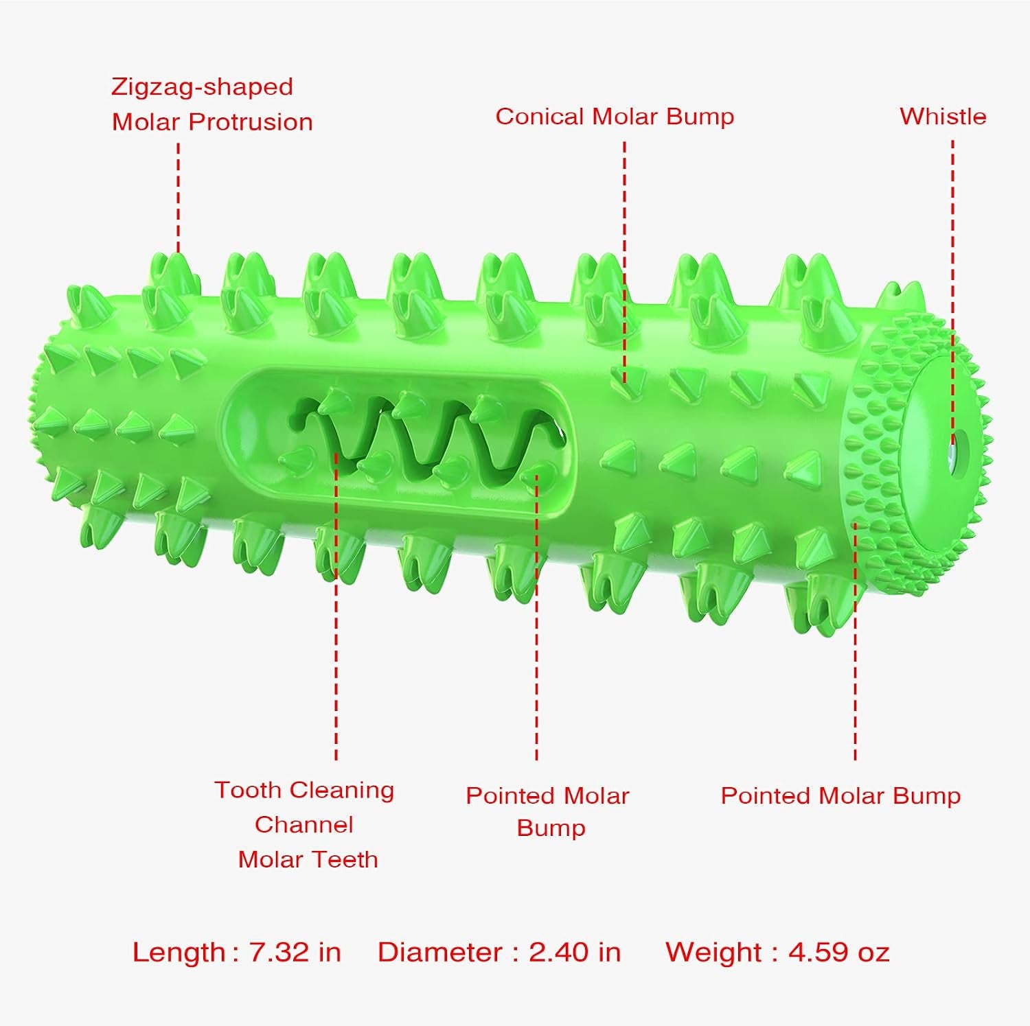 Indestructible Puppy Chew Toy for Teething - Durable Squeaky Interactive Toothbrush Toy for Aggressive Chewers of All Breeds