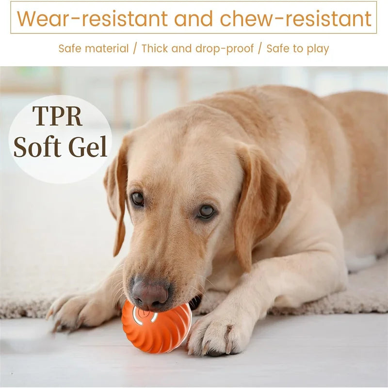 Electronic Interactive Smart Dog Toy Ball - USB Rechargeable Automatic Bouncing Pet Toy for Puppies and Cats, Ideal Birthday Gift