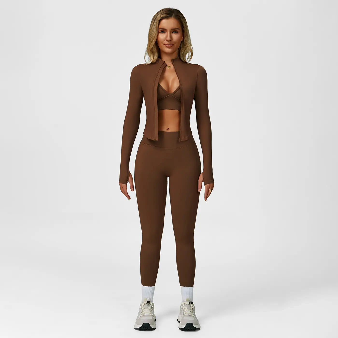 MFVIM Women’S 3-Piece Gym Clothes Set - V-Waist Tummy Control Long Pants, Sports Breathable Lightweight Athletic Outfits for Yoga, Gym, Athleisure & Athletic Workout Clothing,Summerwins,Travel Essentials,Camping Essentials