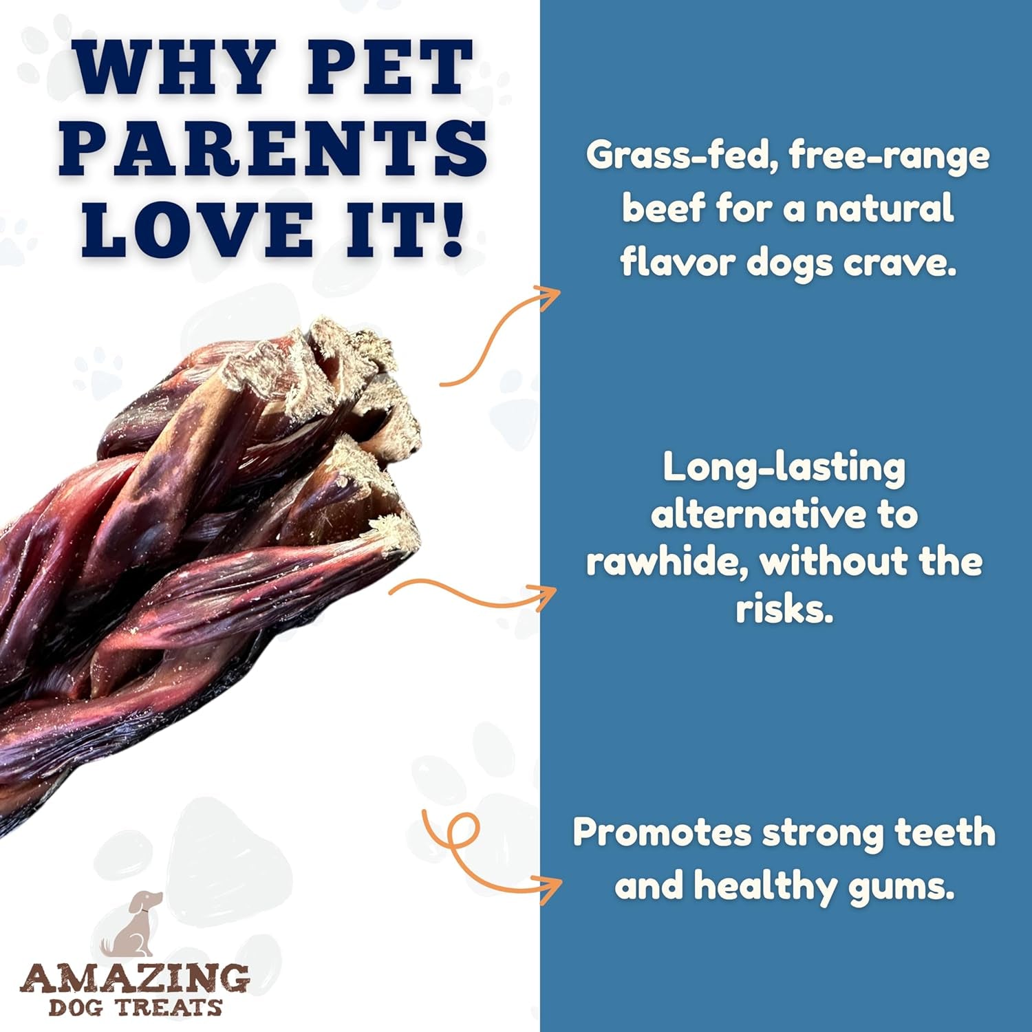 6-Inch Braided Beef Esophagus Gullet Sticks for Dogs - Pack of 4 Dog Jerky Treats