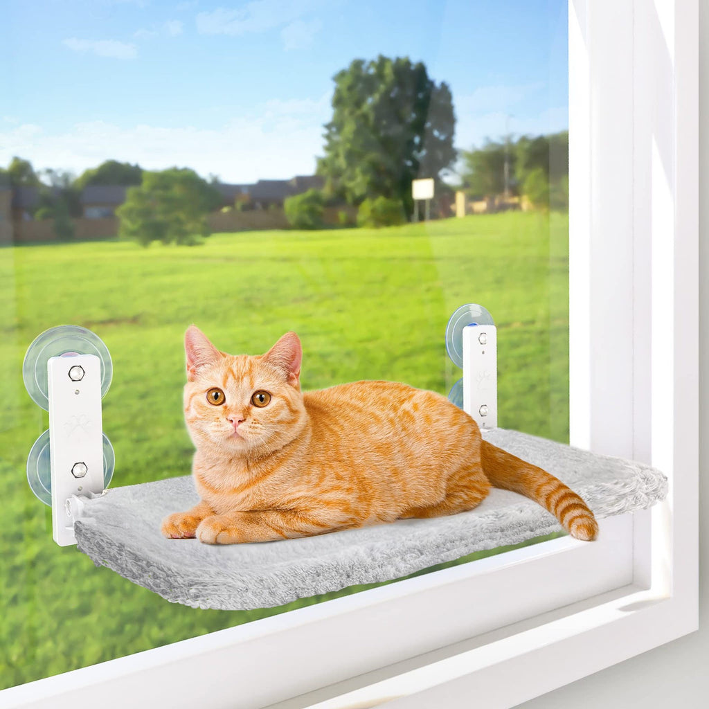 Cordless Indoor Cat Hammock - Foldable Window Perch for Pets