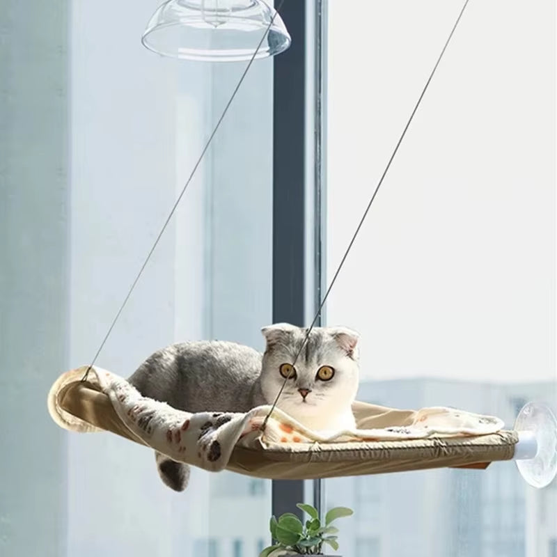 Elevated Cat Hammock - Window Seat for Cats, Climbing Frame and Nest, Supports Up to 20kg, Ideal Cat Accessories