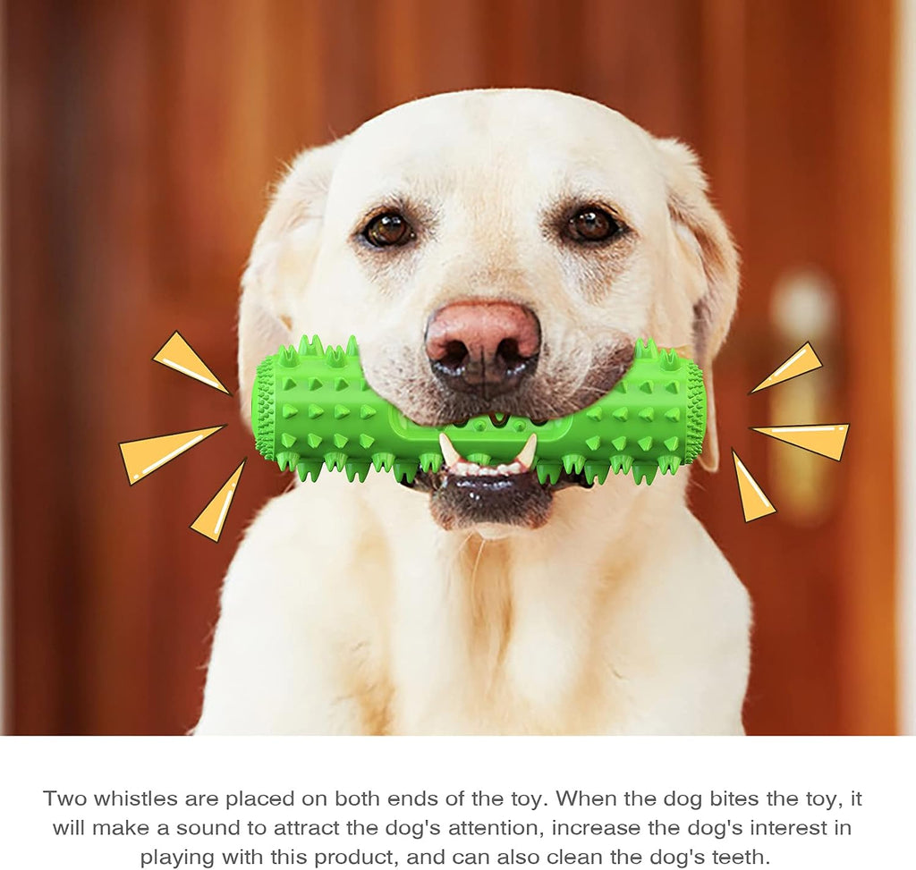 Indestructible Puppy Chew Toy for Teething - Durable Squeaky Interactive Toothbrush Toy for Aggressive Chewers of All Breeds