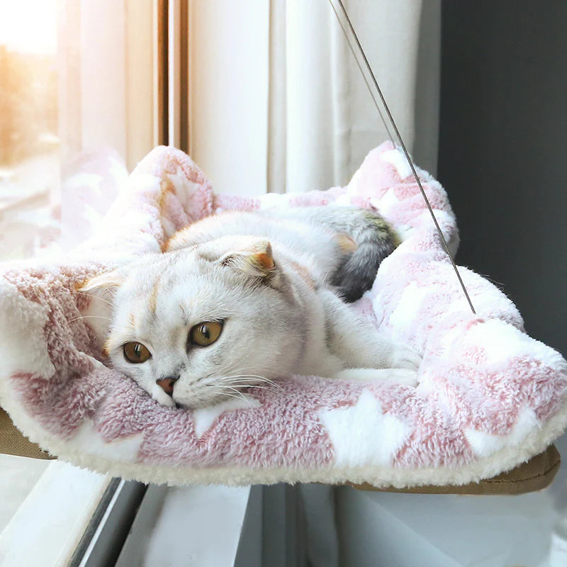 Elevated Cat Hammock - Window Seat for Cats and Kittens, Supports Up to 20kg, Ideal Climbing Frame and Cozy Nest