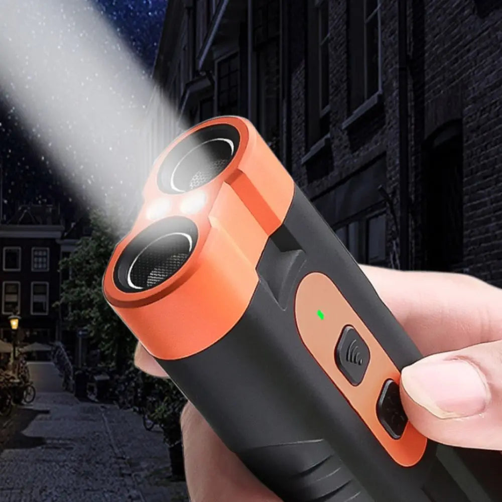 Ultimate Rechargeable Ultrasonic Dog Repeller with LED Flashlight - Effective Anti-Barking Training Tool