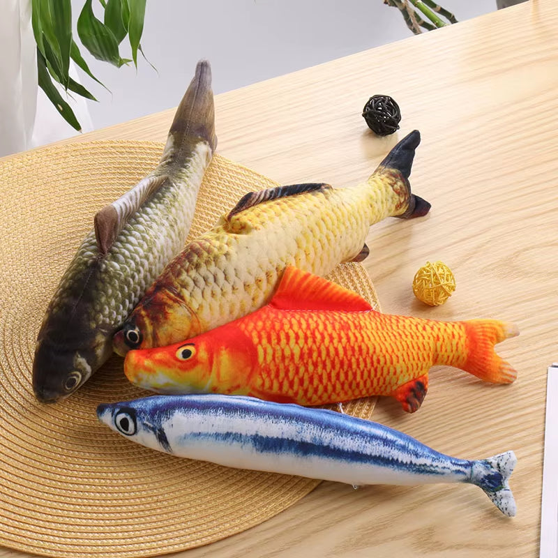 Interactive Plush Catnip Fish Toy - 3D Simulation Cat Toy for Engaging Playtime