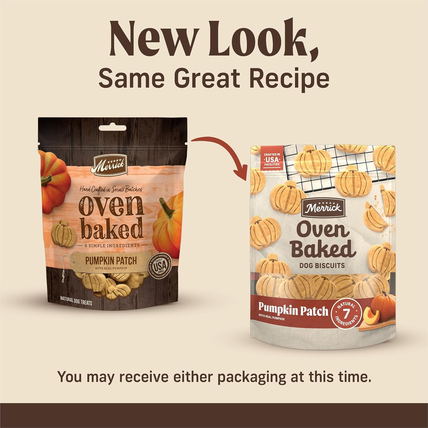 Oven-Baked Natural Dog Treats - Crunchy Pumpkin Patch Biscuits Made with Real Pumpkin, Crafted in Small Batches with Only Seven Ingredients