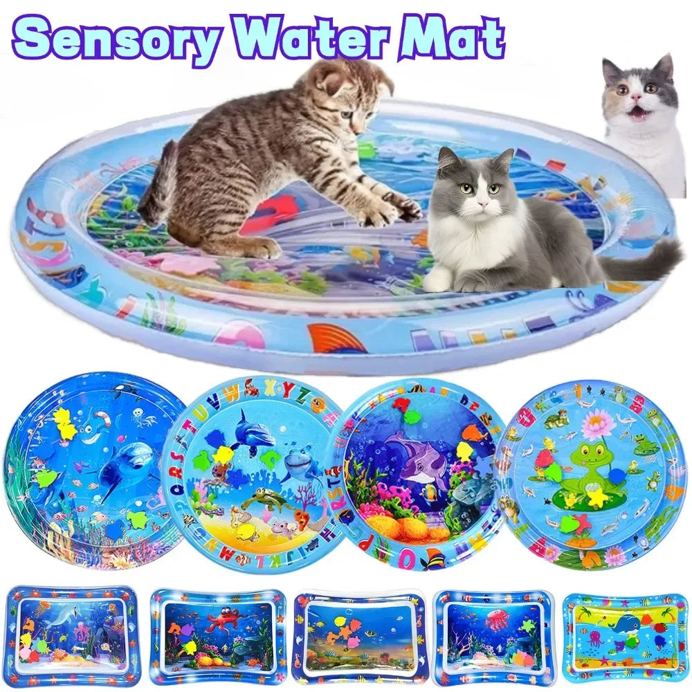 Thickened Sensory Water Mat for Cats - Cooling and Cleaning Accessory for Pets