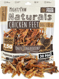 Naturals Chicken Feet Dog Treats - 30 Pack, Single Ingredient, High Protein, Supports Joint Health with Glucosamine & Chondroitin, Grain-Free, Low Odor, Slow-Dried for Puppies