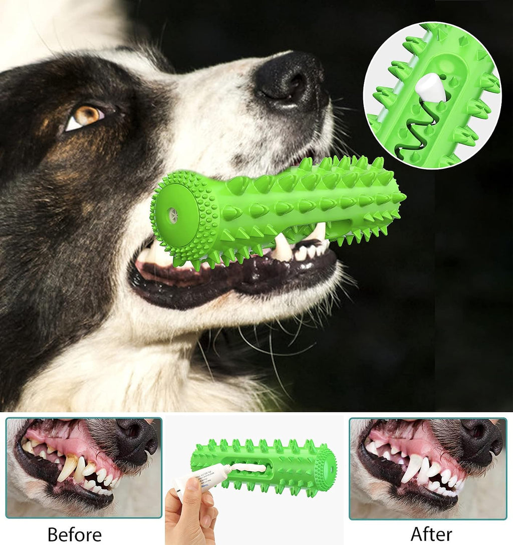 Indestructible Puppy Chew Toy for Teething - Durable Squeaky Interactive Toothbrush Toy for Aggressive Chewers of All Breeds