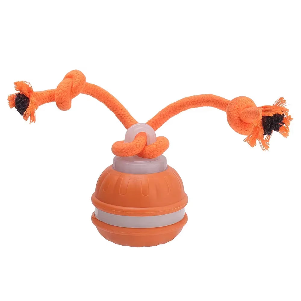 Interactive Automatic Rolling Ball Toy for Cats and Dogs with Faux Tail - Rechargeable Smart Electric Training Device Imitating Mouse