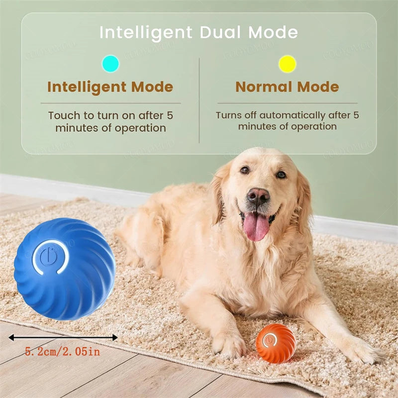 Electronic Interactive Smart Dog Toy Ball - USB Rechargeable Automatic Bouncing Pet Toy for Puppies and Cats, Ideal Birthday Gift