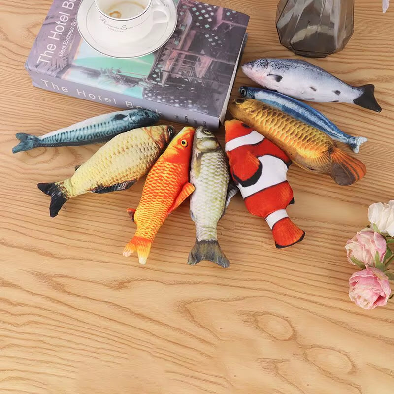 Interactive Plush Catnip Fish Toy - 3D Simulation Cat Toy for Engaging Playtime