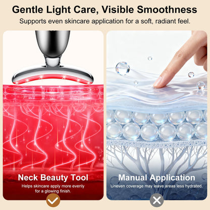 Red Light for Face and Neck, 7-In-1 Face Massager Tool, 3-Color Portable Facial Massager for Skin Care (5.9In)