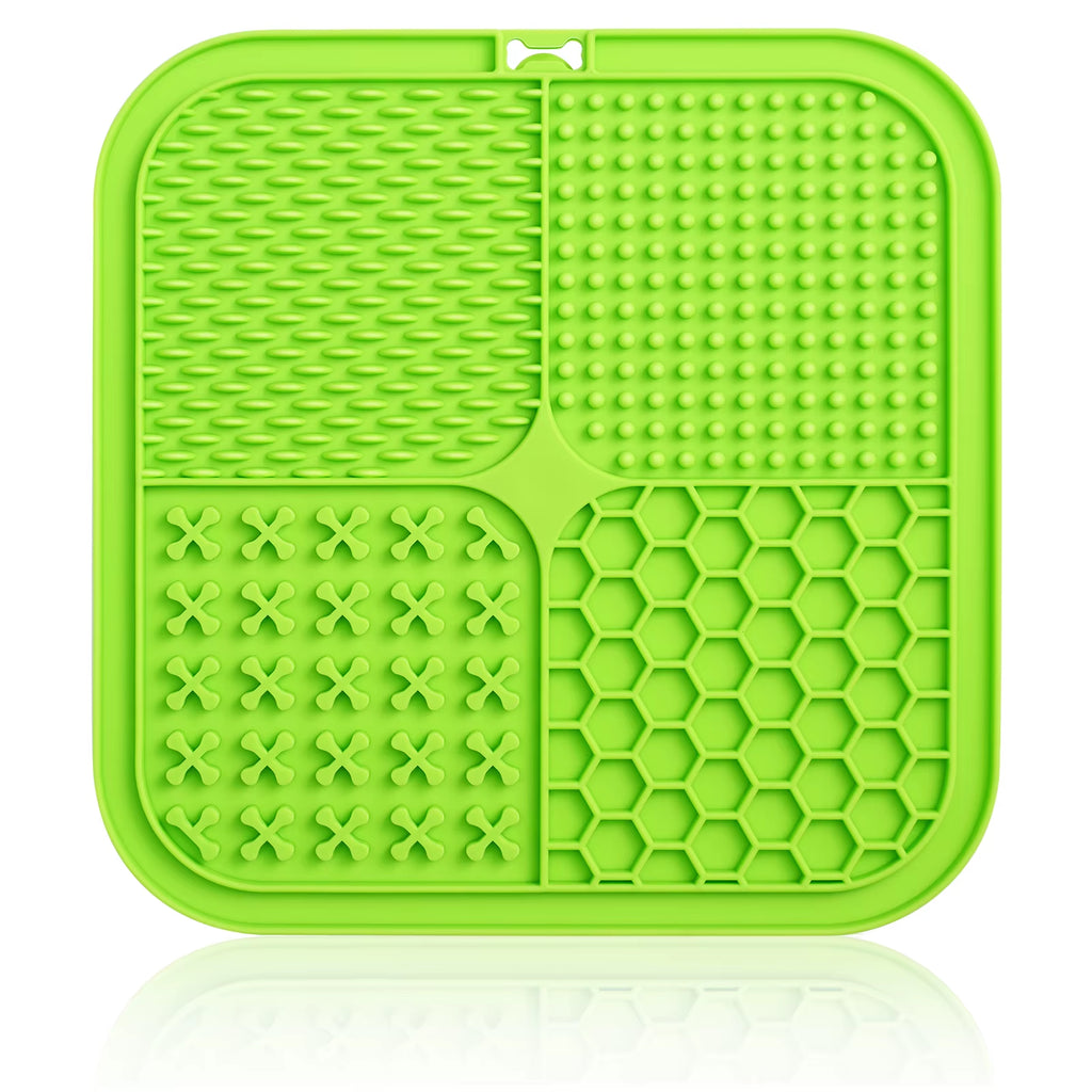 Dog Lick Mat with Suction Cups - Slow Feeder for Pet Anxiety Relief and Training with Food, Yogurt, and Peanut Butter